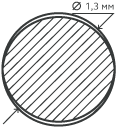 Проволока нержавеющая 12Х18Н10Т  1,3 мм.  термически обработанная