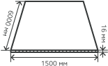 Лист нержавеющий  16х1500х6000 мм.  AISI310S (10Х23Н18) горячекатаный,  матовый