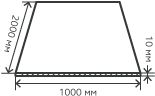 Лист нержавеющий  10х1000х2000 мм.  AISI 201 (12Х15Г9НД) горячекатаный,  матовый
